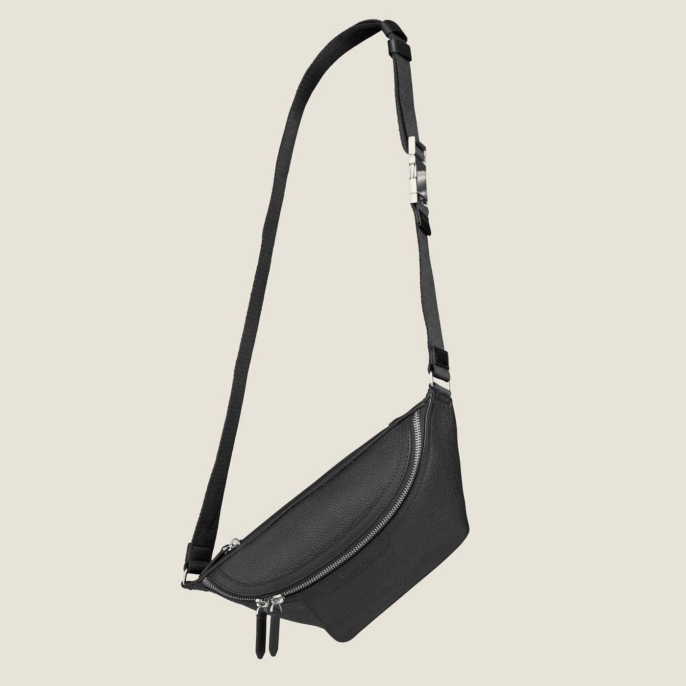 Alto Leather Sling Bag in Jet Black by Wool & Oak