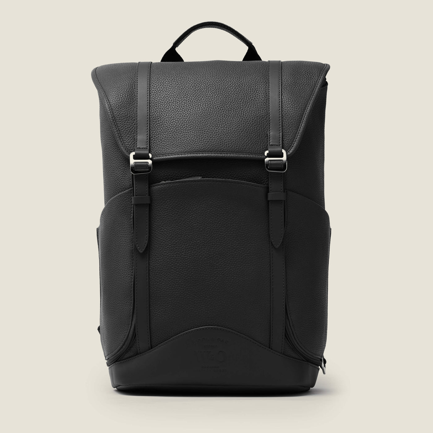 Wings Leather Travel Backpack in Jet Black by Wool & Oak