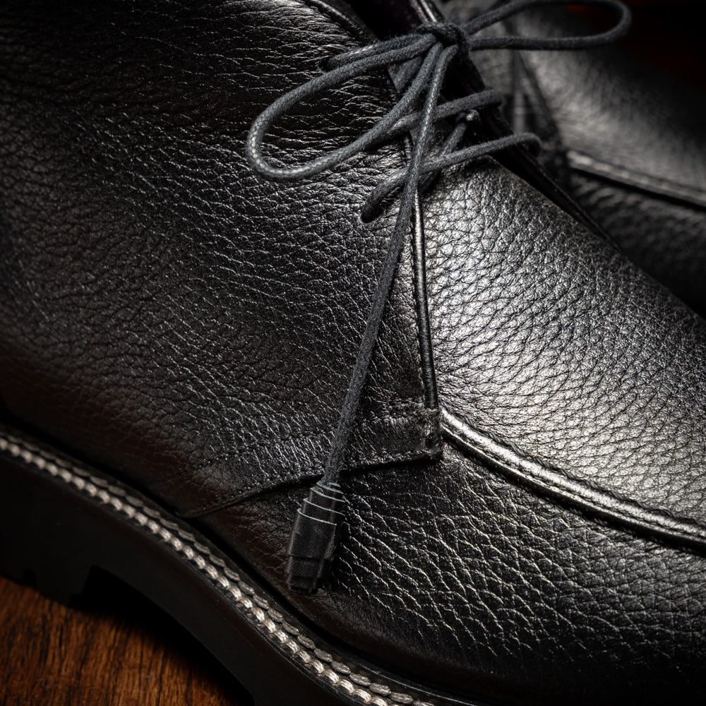 Campo High Deerskin Chukka Boot in Black by Zelli Italia