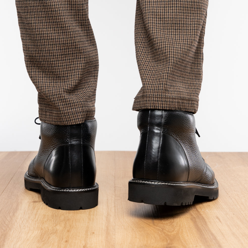 Campo High Deerskin Chukka Boot in Black by Zelli Italia