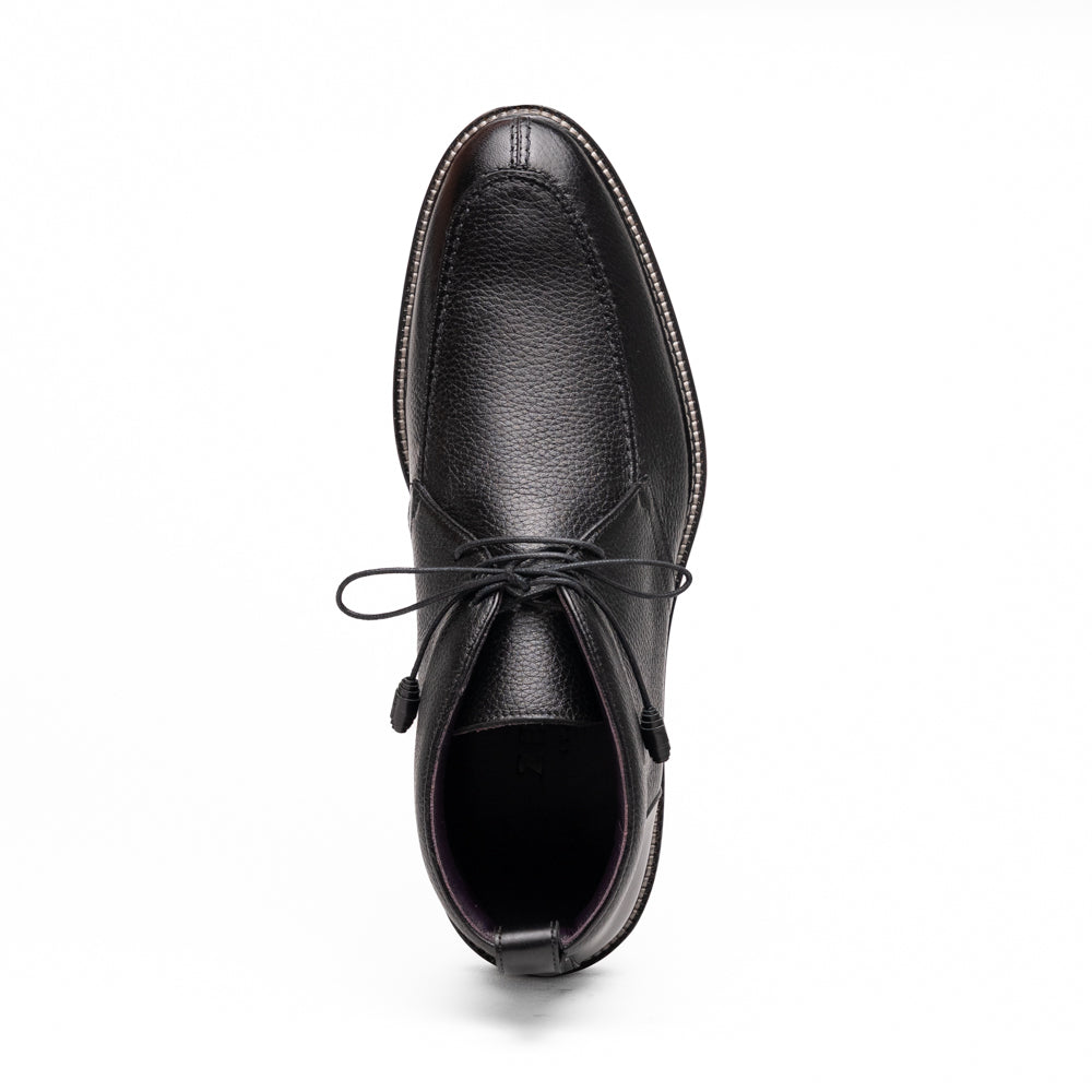 Campo High Deerskin Chukka Boot in Black by Zelli Italia