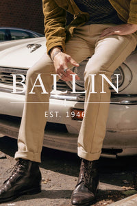 Cashmere Touch Pima Cotton Sateen Stretch Chino in Choice of Colors (Mackay Slim Fit) by Ballin