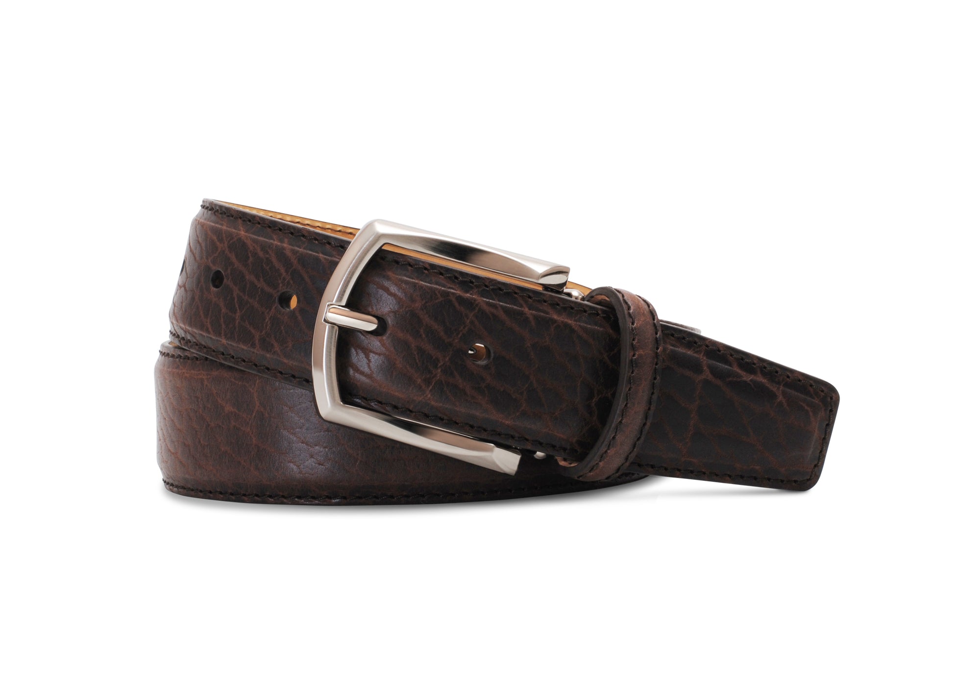 American Bison Belt in Chocolate by Brookes & Hyde