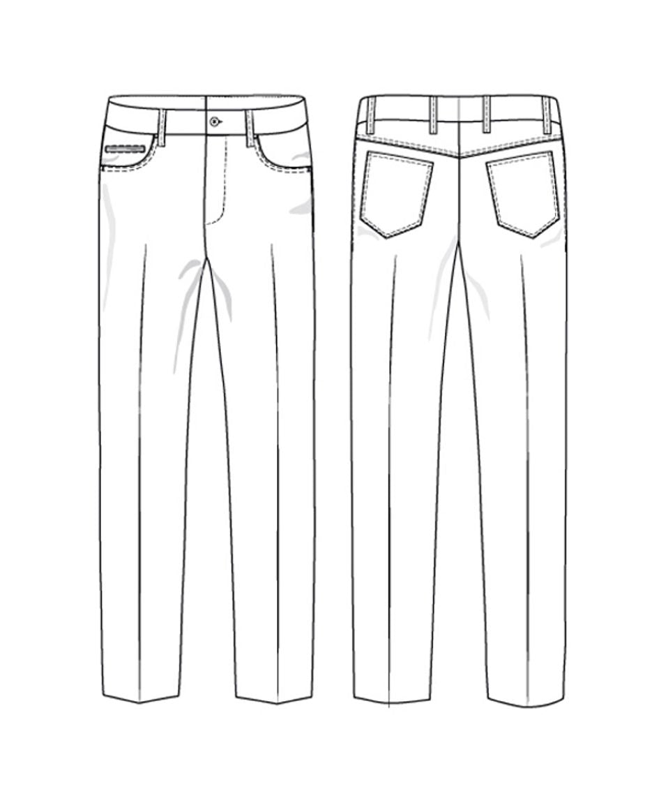 Micro Donegal Ceramica Wool Blend Comfort-EZE 5-Pocket Pant in Midnight, Size 42 (Connor Modern Fit) by Ballin
