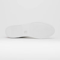 Diaz Matte Finish Rubberized Calfskin Sneaker in White by Zelli Italia