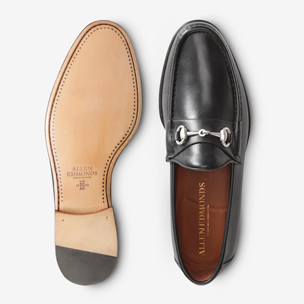 Verona II Italian Bit Loafer in Black Leather by Allen Edmonds