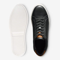 Courtside Lace-Up Sneaker in Black Leather by Allen Edmonds