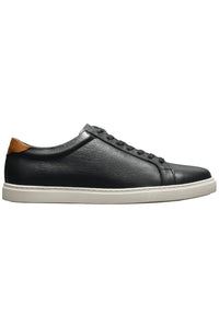 Courtside Lace-Up Sneaker in Black Leather by Allen Edmonds