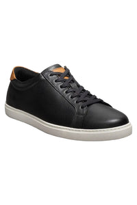 Courtside Lace-Up Sneaker in Black Leather by Allen Edmonds