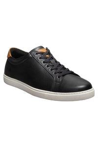 Courtside Lace-Up Sneaker in Black Leather by Allen Edmonds