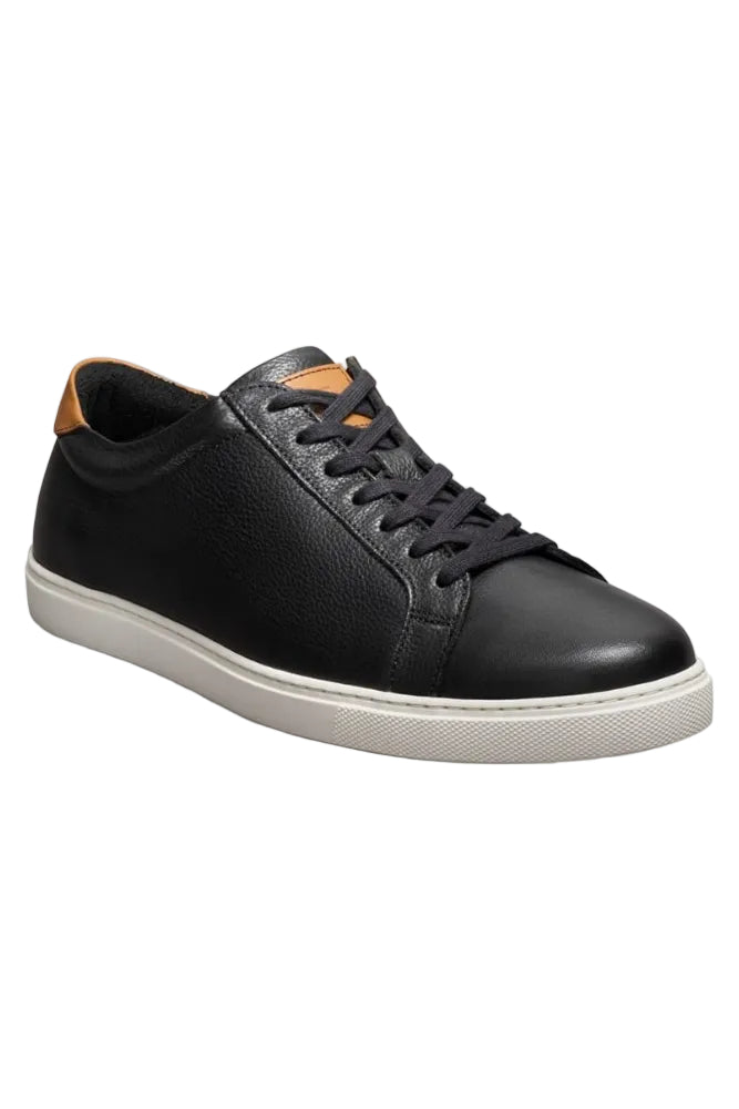 Courtside Lace-Up Sneaker in Black Leather by Allen Edmonds