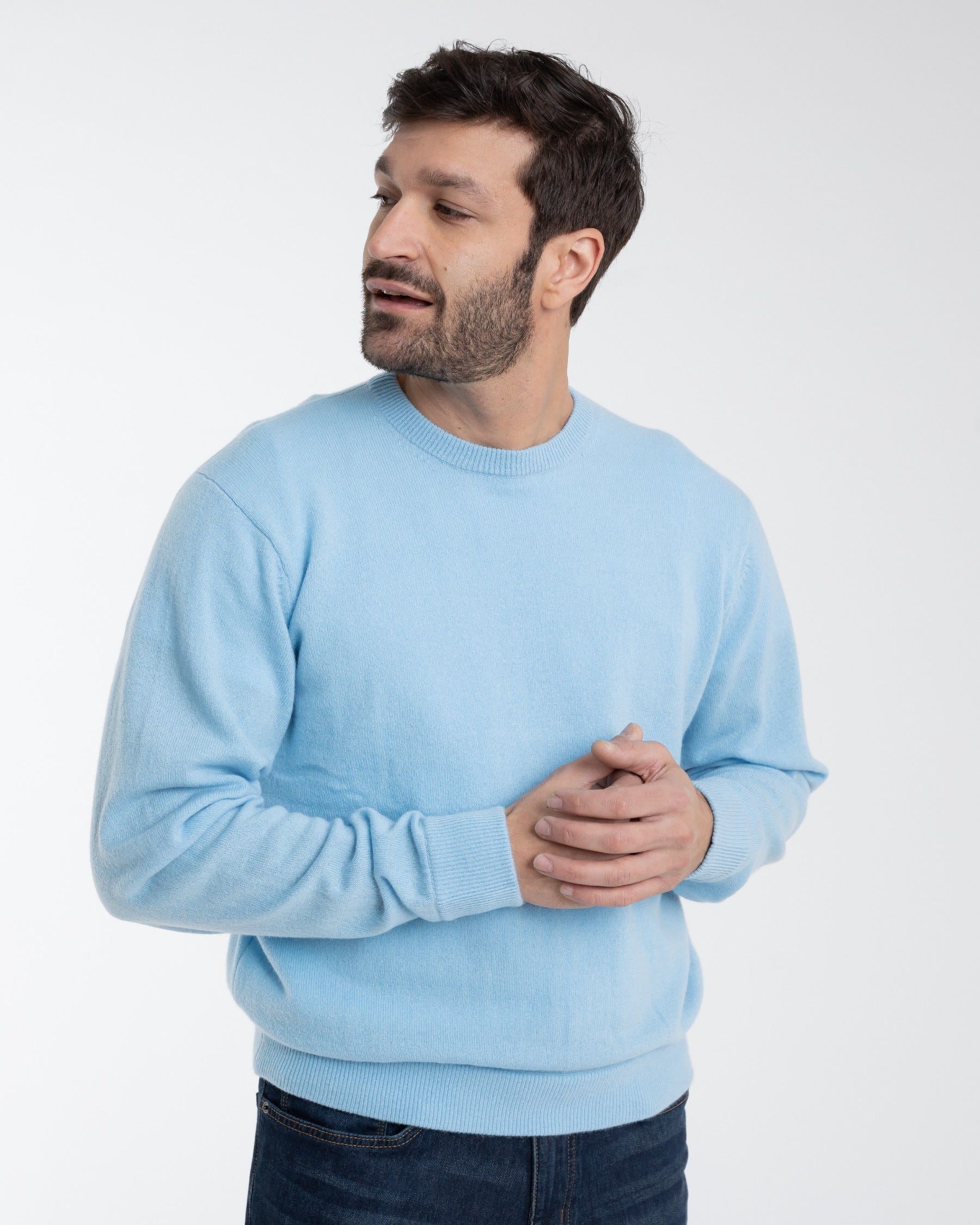 Classic Crew Neck 100% Cashmere Sweater (Choice of Colors) by Alashan Cashmere