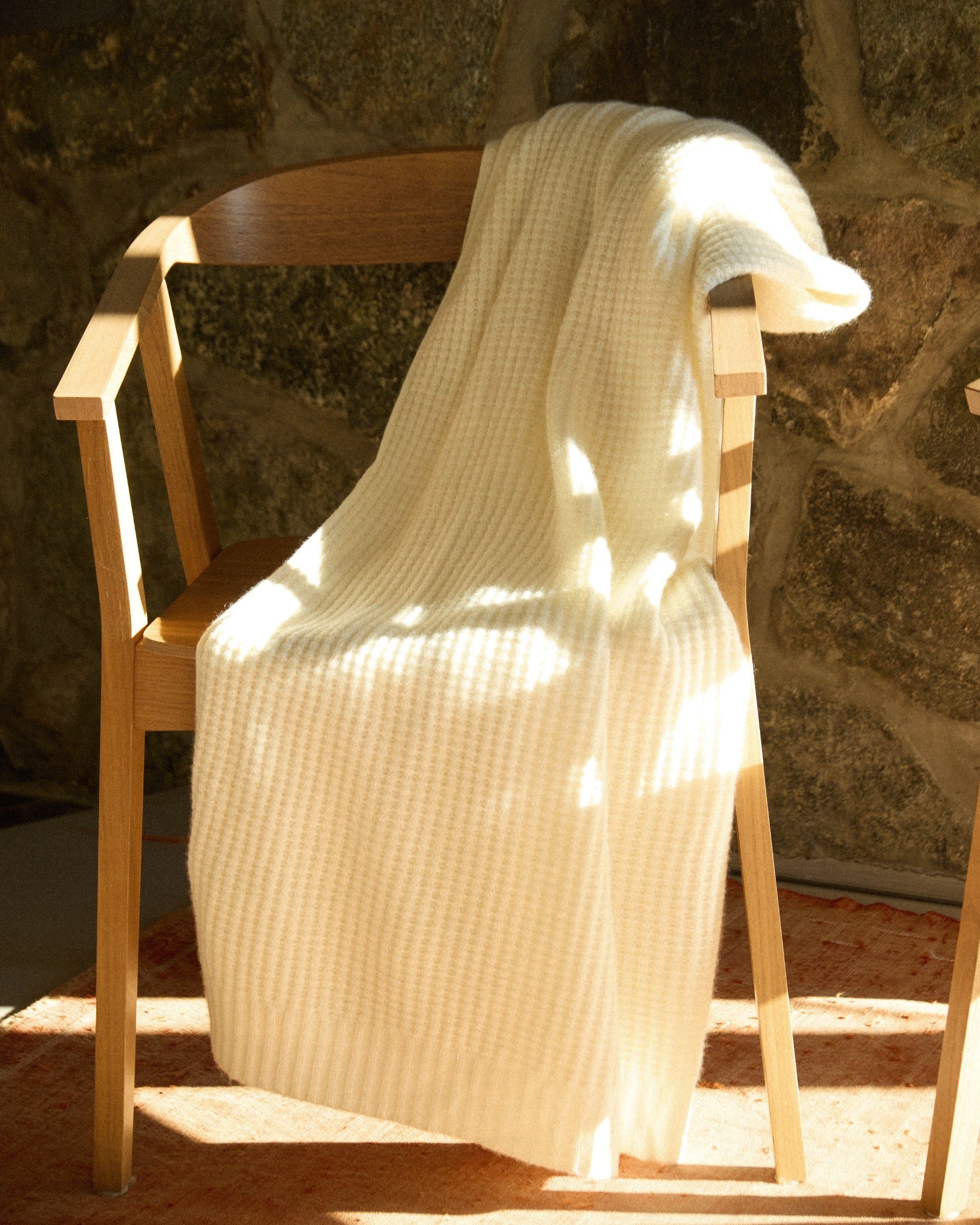 100% Cashmere 'Harmony' Thermal Knit Throw (Choice of Colors) by Alashan Cashmere