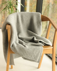 100% Cashmere 'Harmony' Thermal Knit Throw (Choice of Colors) by Alashan Cashmere