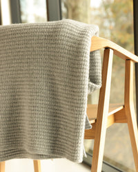 100% Cashmere 'Harmony' Thermal Knit Throw (Choice of Colors) by Alashan Cashmere