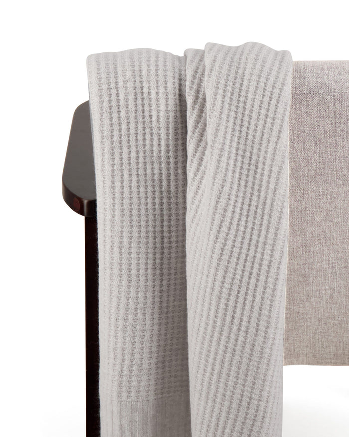 100% Cashmere 'Harmony' Thermal Knit Throw (Choice of Colors) by Alashan Cashmere