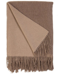 Merino Wool and Cashmere Double Face Classic Throw (Choice of Colors) by Alashan Cashmere