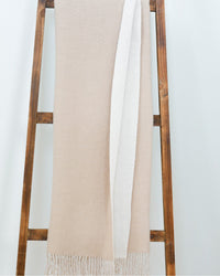 Merino Wool and Cashmere Double Face Classic Throw (Choice of Colors) by Alashan Cashmere