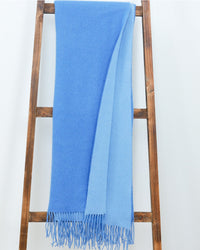 Merino Wool and Cashmere Double Face Classic Throw (Choice of Colors) by Alashan Cashmere