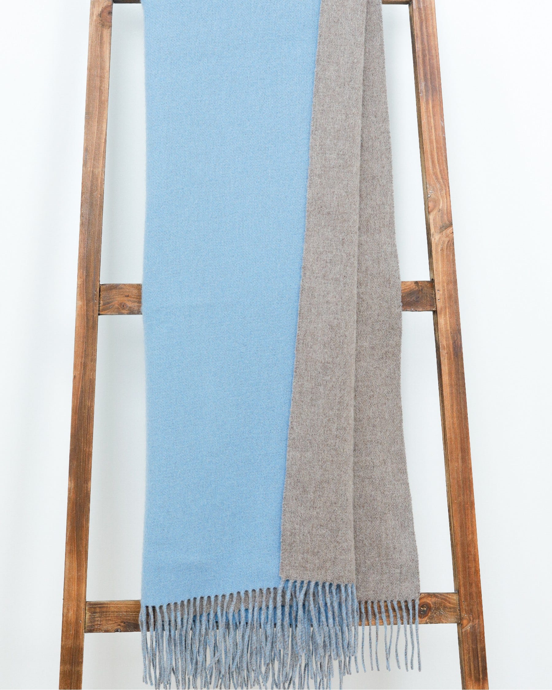 Merino Wool and Cashmere Double Face Classic Throw (Choice of Colors) by Alashan Cashmere