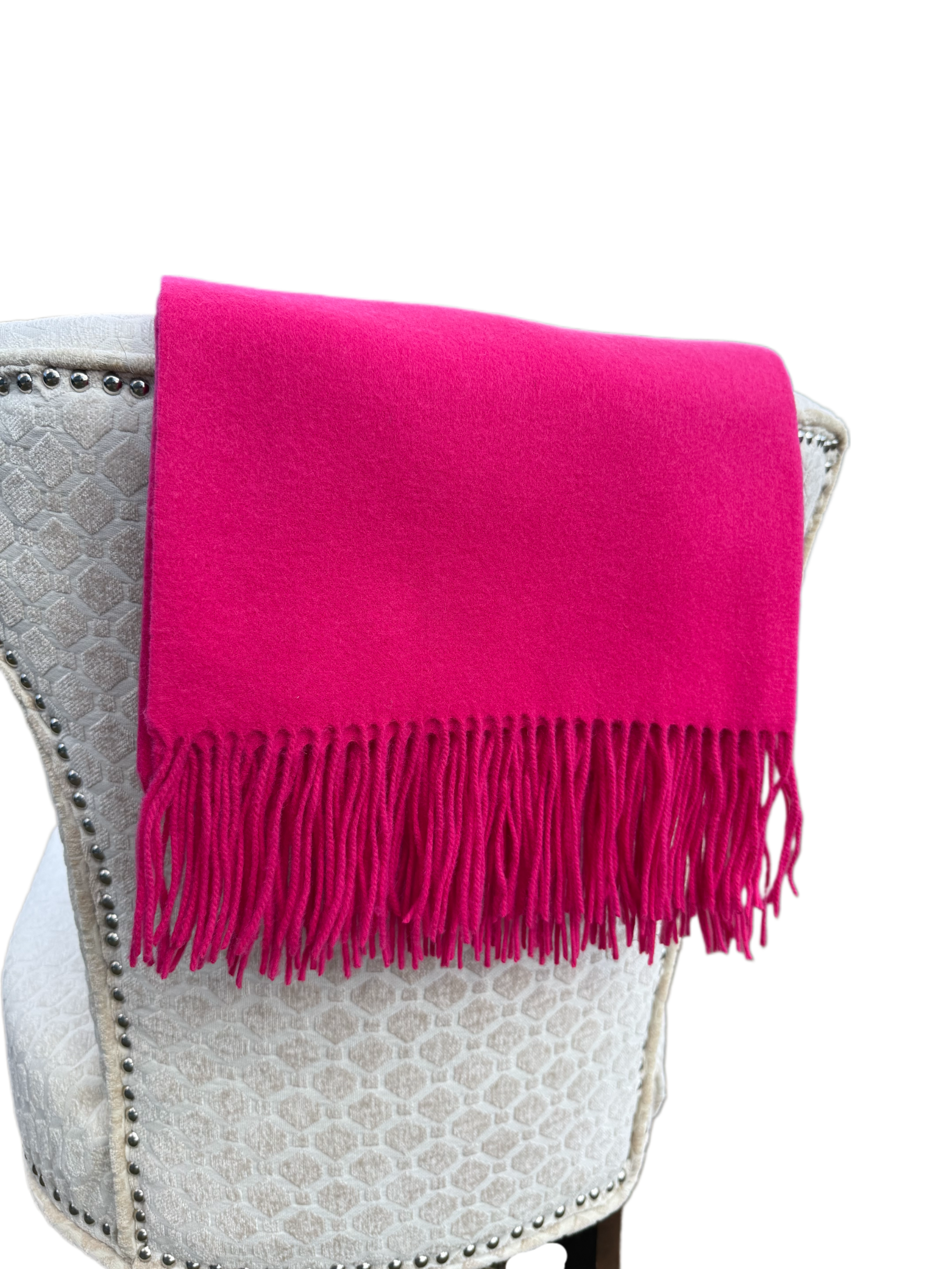Merino Wool and Cashmere Classic Throw (Choice of Colors) by Alashan Cashmere