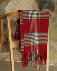 Merino Wool and Cashmere Glen Plaid Throw (Choice of Colors) by Alashan Cashmere
