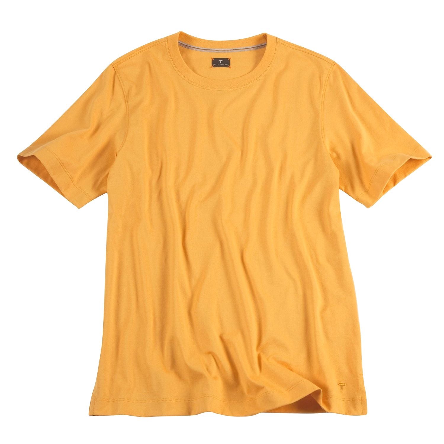 Crew Neck Peruvian Cotton Tee Shirt in Orange (Size Large) by Left Coast Tee