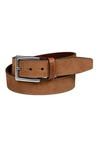 Sueded Calfskin Casual Leather Belt in Tan by Torino Leather