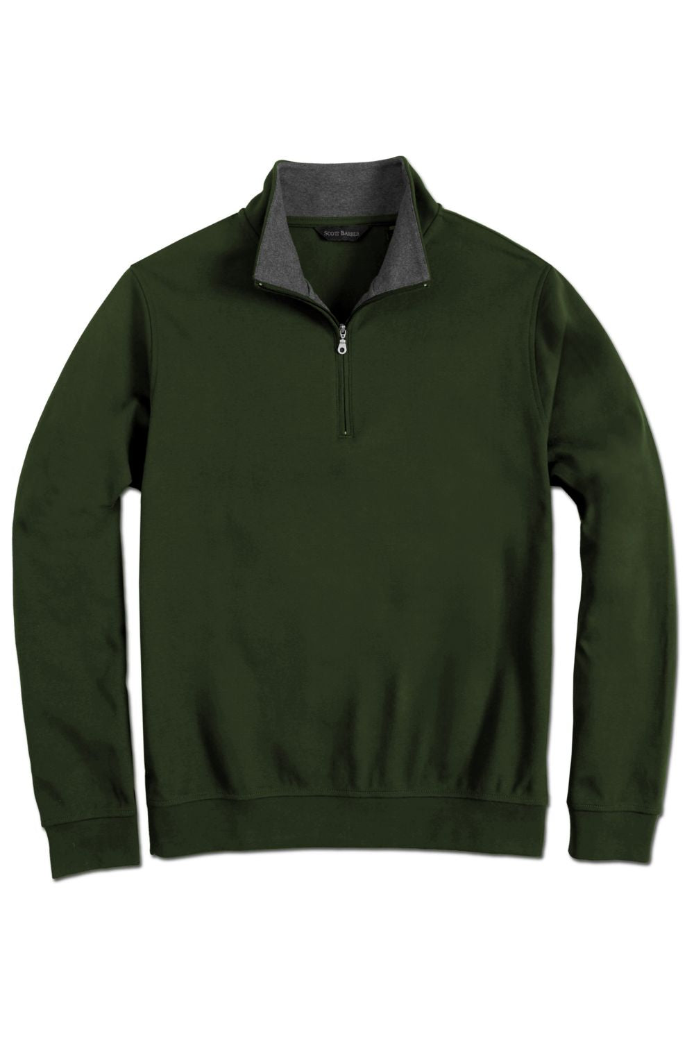 Pima Cotton Zip-Mock Sweatshirt in Duffel by Scott Barber