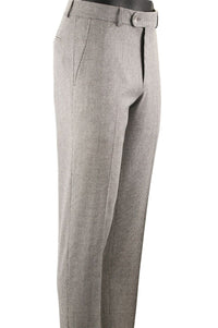 Saxony Houndstooth Super 110s Wool Comfort-EZE Trouser in Taupe (Soho Modern Fit) by Ballin
