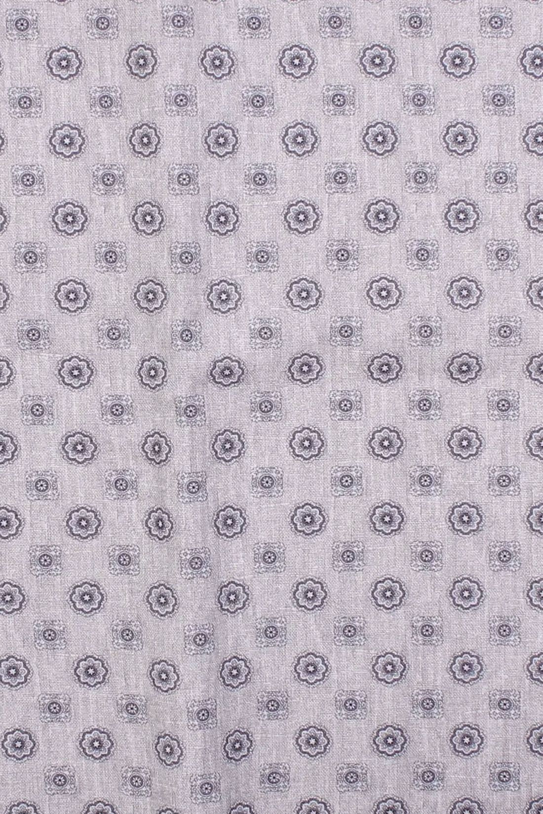 Ivy Classic Cap in Linen and Cotton Neat Medallion Print (Choice of Colors) by Wigens