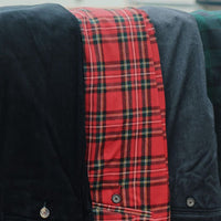 Worsted Wool Fancies Trouser in Royal Stewart Tartan, Size 35 (Milan Double Reverse Pleat) by Berle