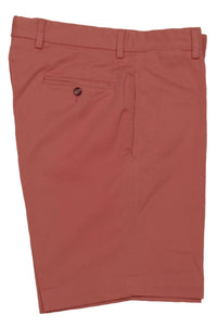 Stretch Compact Twill Shorts in Charleston Brick (Sumpter9 Flat Front) by Charleston Khakis