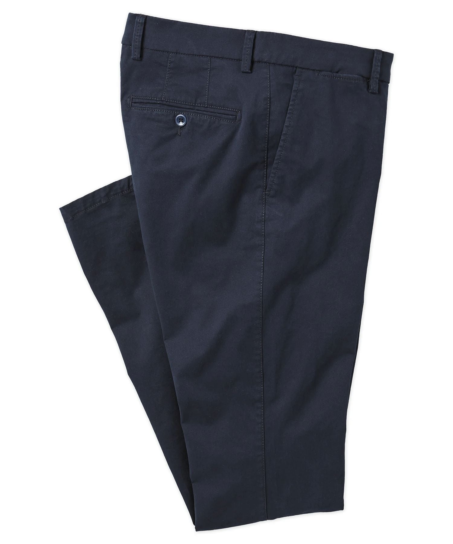 Perma Color Pima Twill Khaki Pants in Navy (Flat Front Models) by Ballin