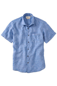 Italian Linen Short Sleeve Sport Shirt in Choice of Colors by Borgo28