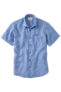 Italian Linen Short Sleeve Sport Shirt in Choice of Colors by Borgo28