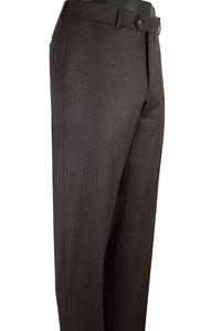 Cashmere and Wool Italian Flannel Comfort-EZE Trouser in Dark Chocolate, Size 36 (Dunhill Traditional Fit) by Ballin