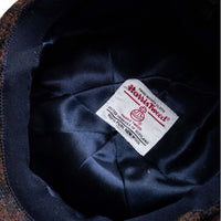 Ivy Contemporary Cap in Harris Tweed Grey Broken Herringbone (Size 60) by Wigens