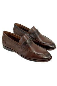 Naples Modern Suede Penny Loafer in Troy Brown by Alan Payne Footwear