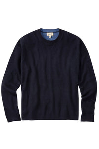 Reversible Cotton & Cashmere Sweater in Navy/Blue (Size Large) by Borgo28