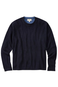 Reversible Cotton & Cashmere Sweater in Navy/Blue (Size Large) by Borgo28