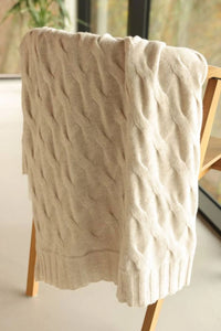 Galway Soft Merino Wool Knit Throw (Choice of Colors) by Alashan Cashmere