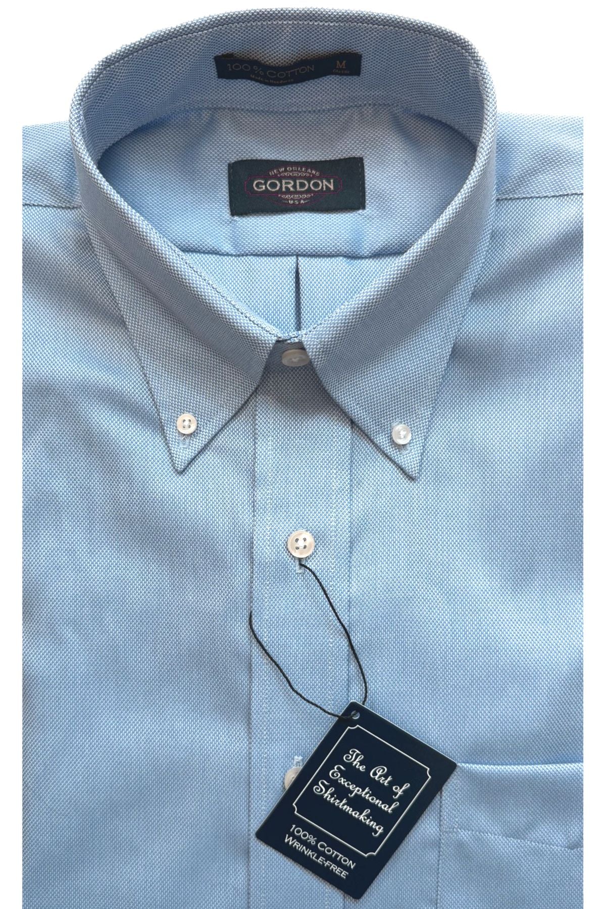 kenneth gordon dress shirts Wrinkle-Free Royal Oxford Cotton Sport Shirt in Yellow by Kenneth Gord