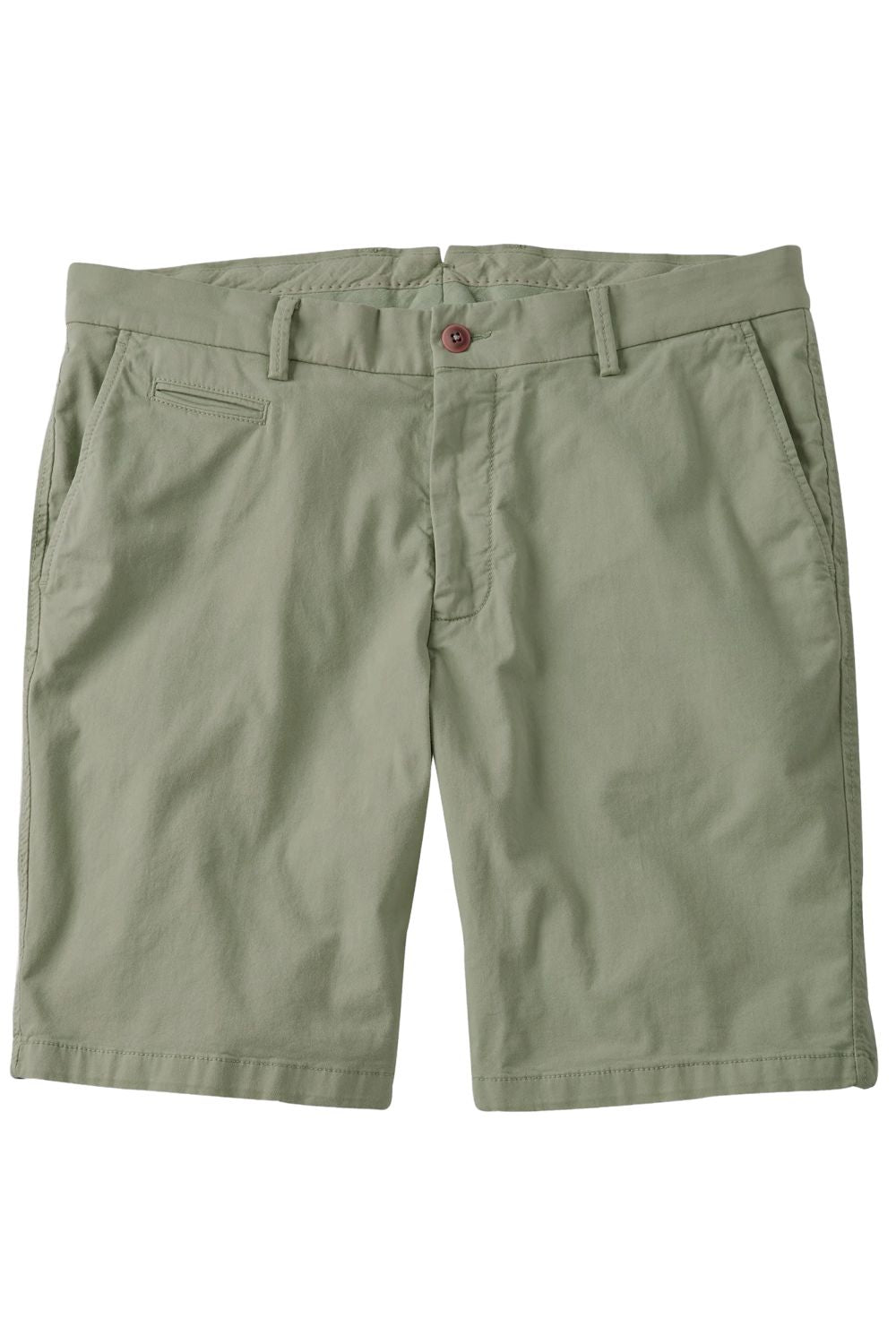 Broken Twill Stretch Cotton Shorts in Light Olive (College Modern Fit - 8" Inseam) by Ballin