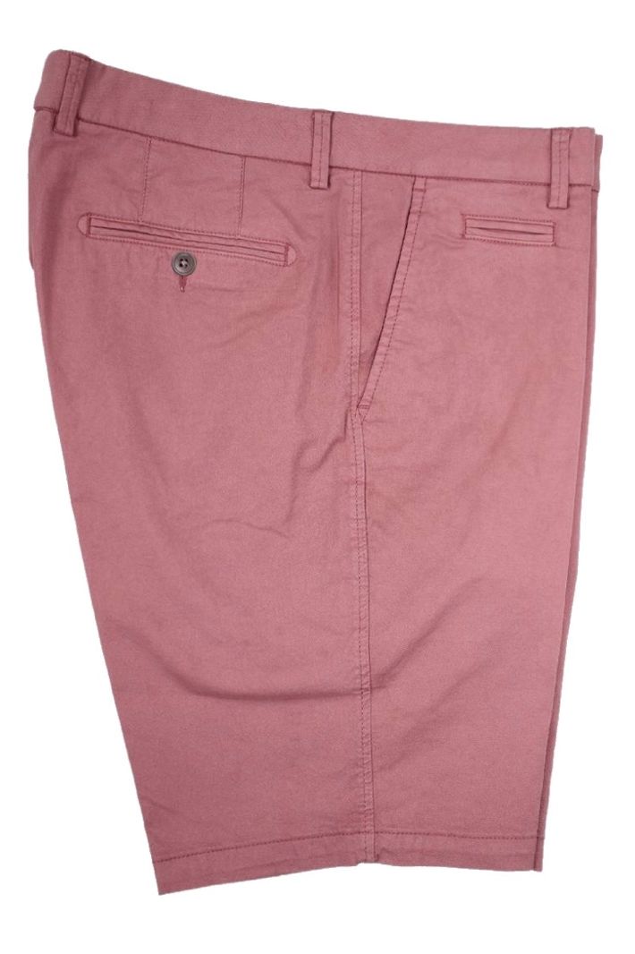 Broken Twill Stretch Cotton Shorts in Salmon (Drummond Traditional Fit) by Ballin