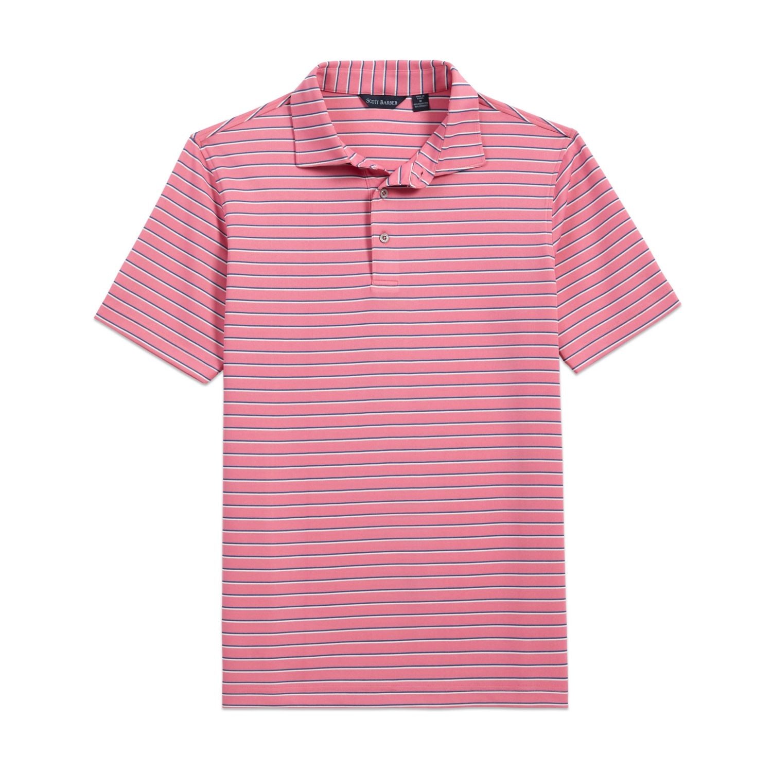 Shaded Stripe Tech Polo in Nantucket Red by Scott Barber