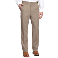 Prime Poplin Trouser in Dark Khaki, Size 34 Short Rise (Regent Plain Front) by Berle