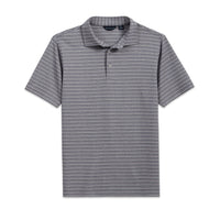 Track Stripe Tech Polo in Grey Heather by Scott Barber