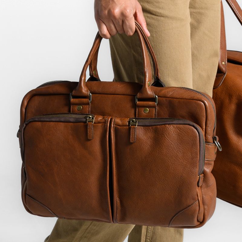 Parker Leather Carry-On Suitcase - Moore & Giles