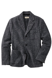 Soft Knit Wool-Blend Blazer in Charcoal by Borgo28